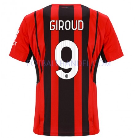 Herre Fotballdrakter AC Milan Olivier Giroud 9 Hjemme 2021-22 Kortermet